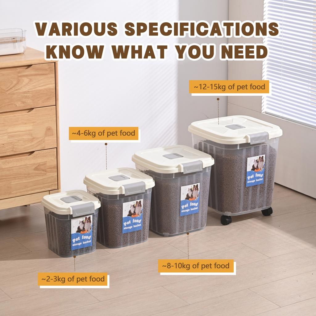 1pc Pet Food  Container With Pulley Design And Lid, Moisture Proof Insect Proof Dog Cat Dry Food Storage Bucket