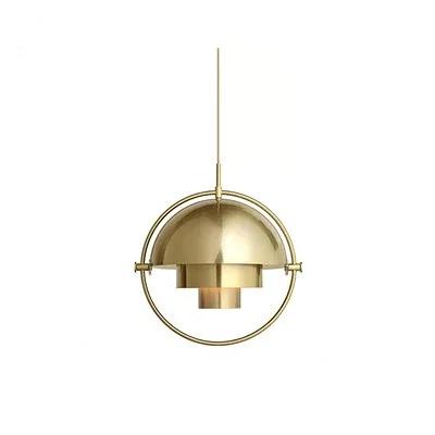 

Danish Designer Led Pendant Light Gold Deformable Iron Hanging Lamp For Dining Room Kitchen Light Home Decor Lighting Fixtures Dia 28CM&Cold White золотой