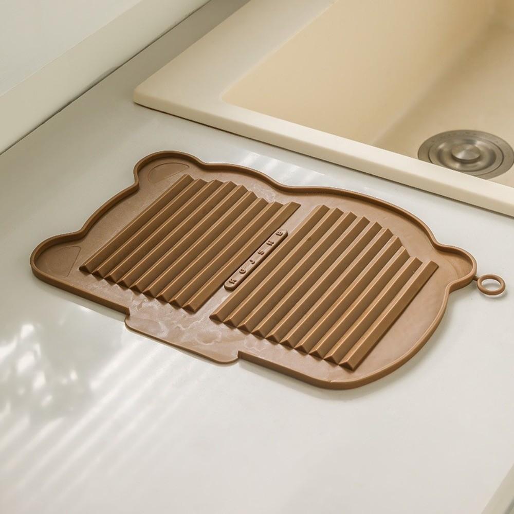 Draining Design Dish Drying Mat Non-Slip Base Heat Resistant Trivet  Kitchen Use