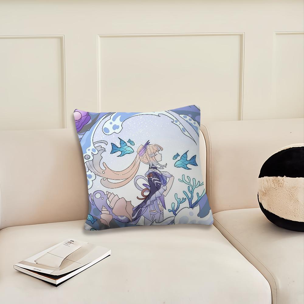 Game Genshin Impact cute e cushion cover Pillow Cover Decoration Room Home Sofa living Office Car Nordic Simplicity