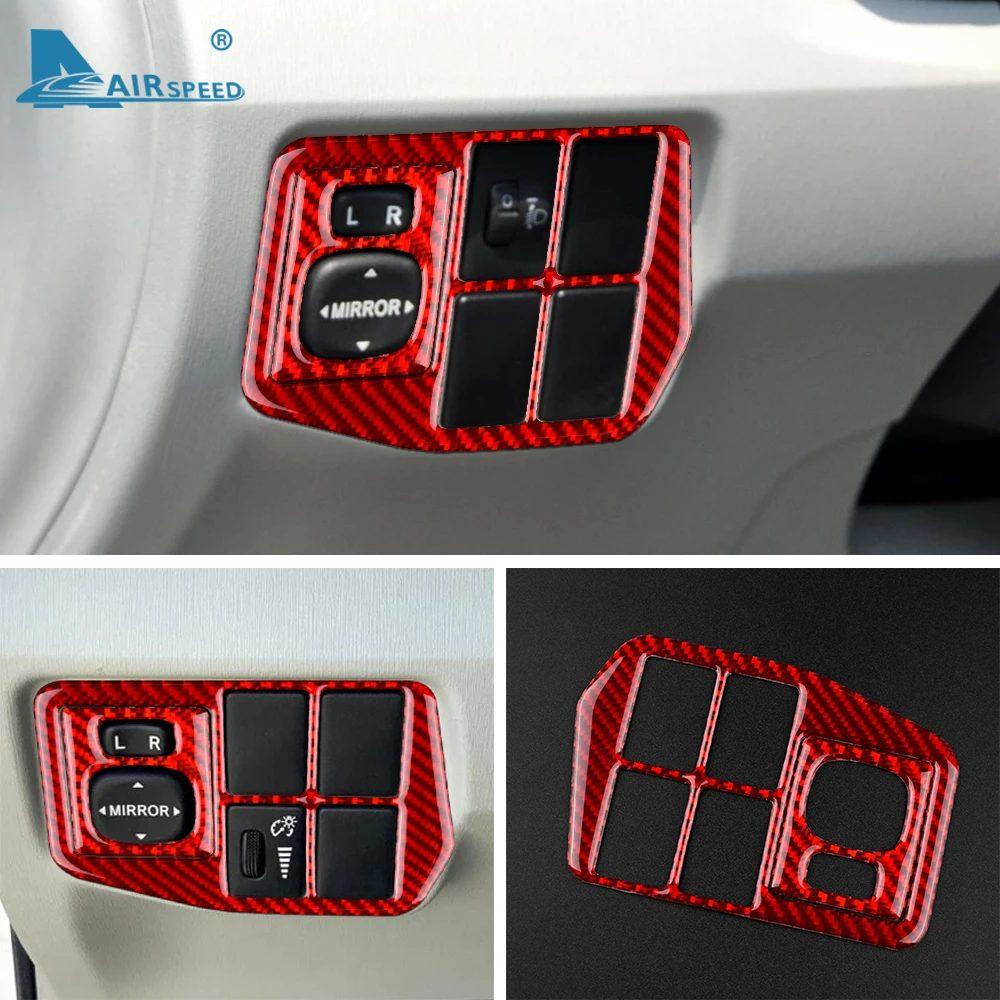 Real Soft Carbon Fiber for Toyota Prius 2010 2011 Accessories Interior Trim Car Headlight Side Mirror Switch Button Sticker