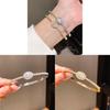 Modeschmuck Ovaler Zirkon Kupferarmband Mit Vergoldung Für Elegantes Tragen