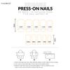 24Pcs Japanese Coffin Shaped Black White Horror Ghost Fake Nails Full Cover Halloween Press On Nail Tips