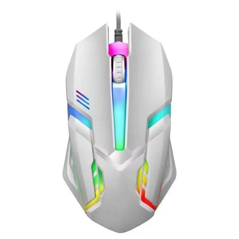 Seven-Color Luminous E-Sports Office Computer Mouse with Breathing Light