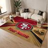 Benutzerdefinierter Teppich San Francisco 49ers Muster Druck Name Text Weicher Rutschfester Bodenbelag für Heim-Innenraumdekoration