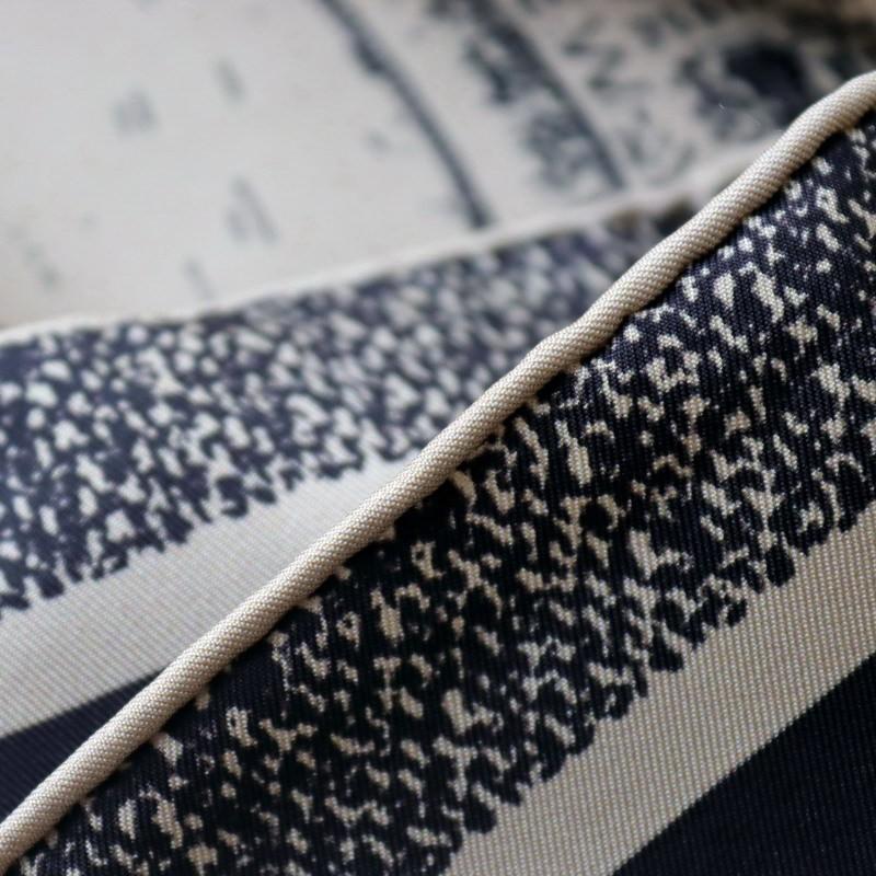 100% Mulberry Silk Scarf 90cm Square Twill Weave Paris Print Women