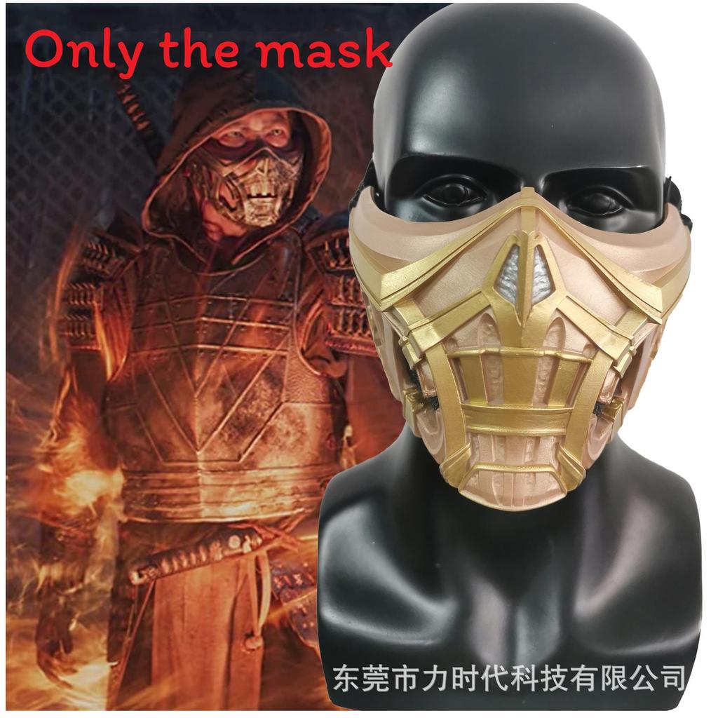 Mortal Kombat Scorpion Latex Half Face Mask For Halloween Costume And Cosplay
