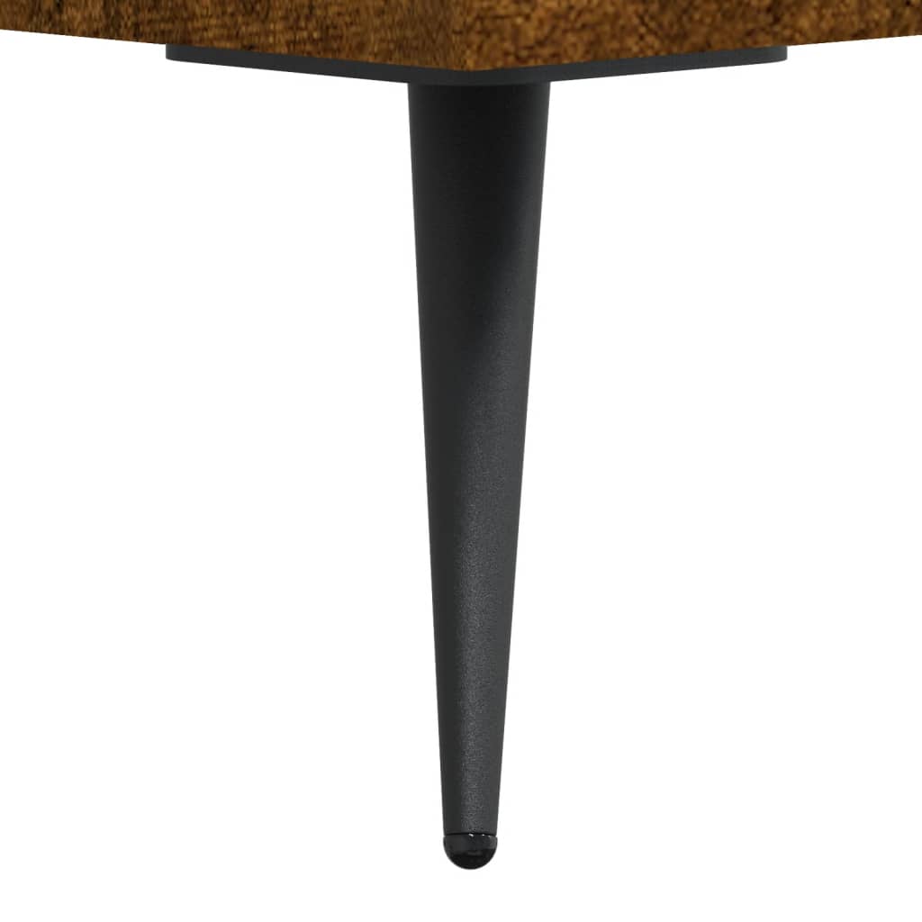  Coffee Tables, 2 Pcs, Smoked Oak, 50x50x40 Cm
