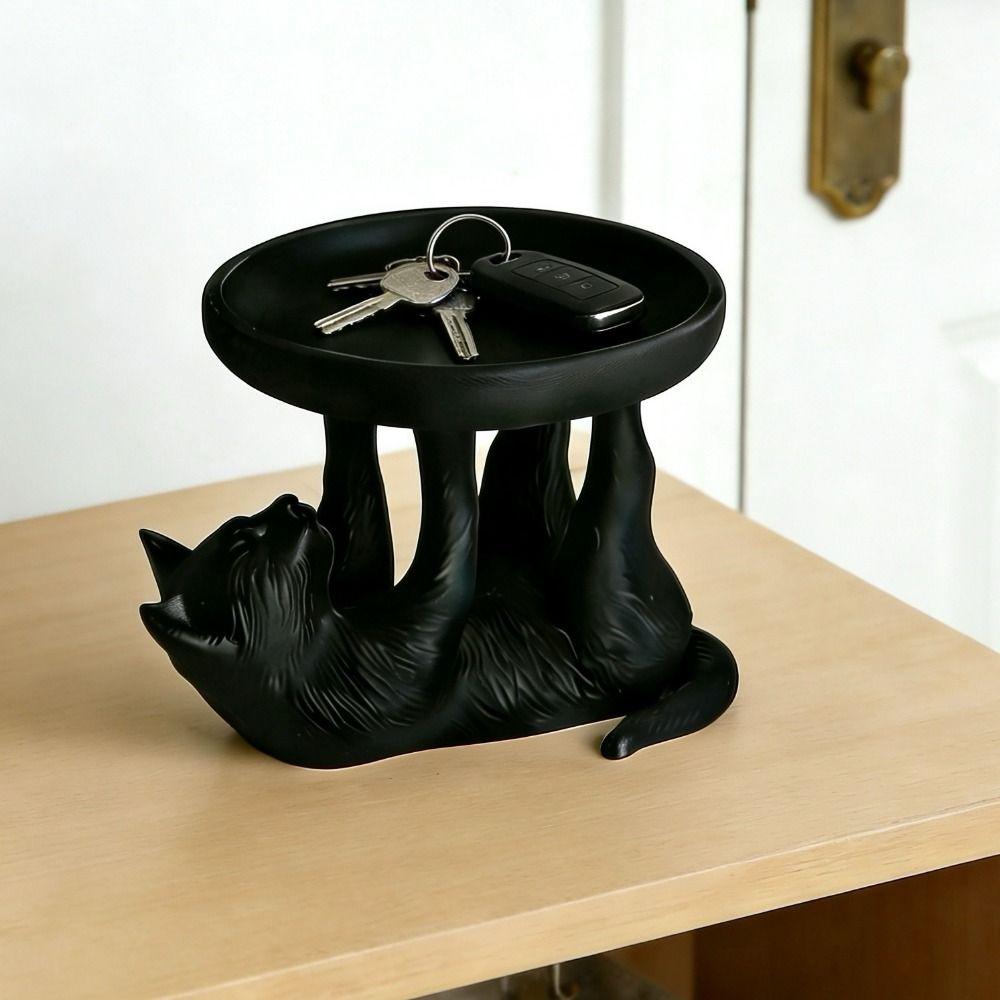 INS Cat Jewelry Tray Cat Shape Mini Key Tray Creative Jewelry Storage Tray  Jewelry Storage