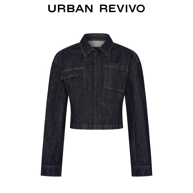 UR Women's Retro Contrast Stitch Denim Jacket