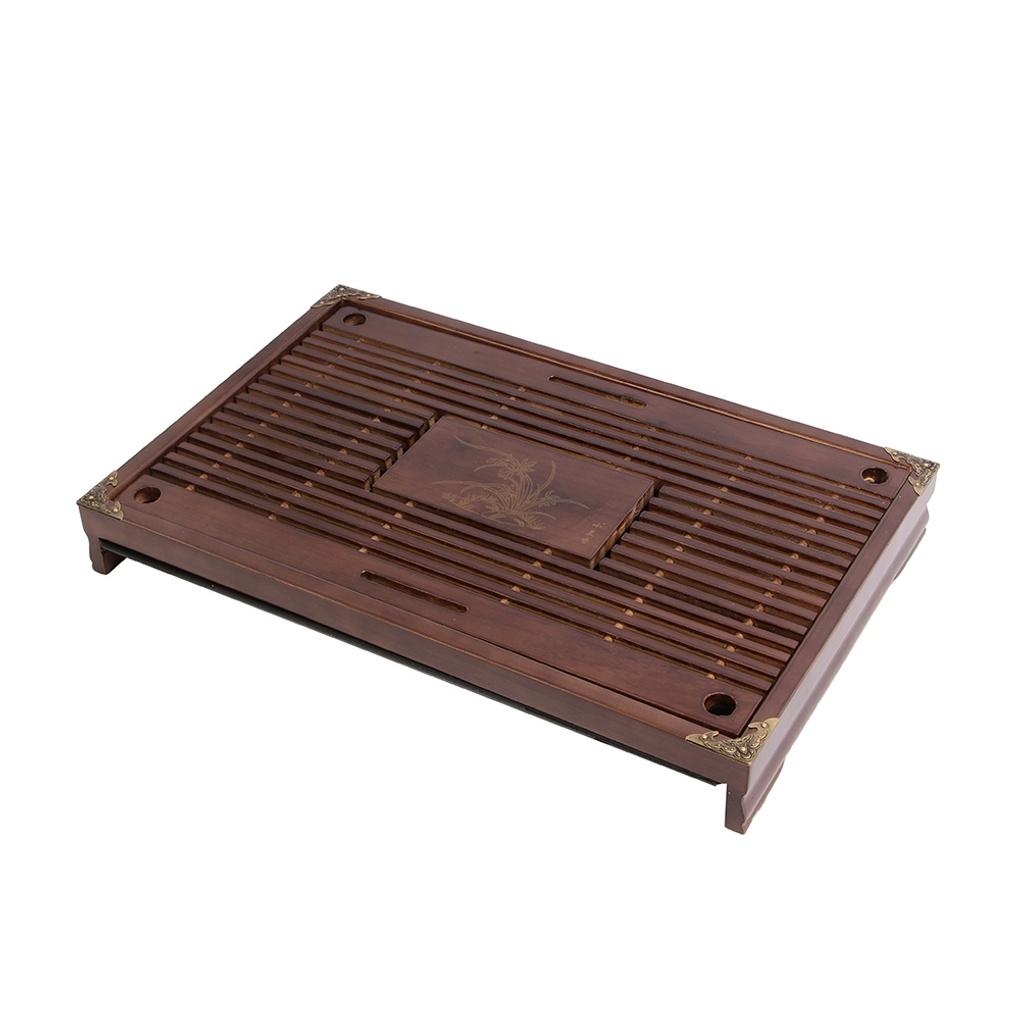 Holz Mond Teezeremonie Platte (43x28cm) (Braun)