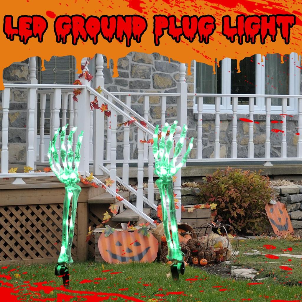 Halloween Skeleton Hand Led Floor Light Luminous Ghosts Hand Haunted House Escape Room Dress Up Venue Decoration Props Light