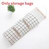 Linen Printed Cotton Waterproof Fabric Storage Three Pockets Organizer Home
