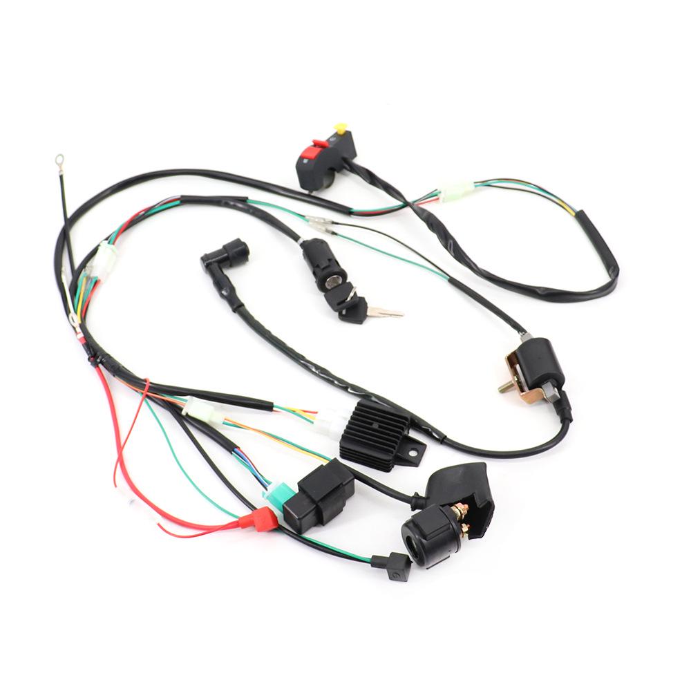 ATV & Motorcycle Wiring Harness and Ignition Coil for 50cc/110cc/125cc