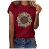 Women Casual Letter Printing Short Sleeves  Loose T-Shirt Blouse Tops