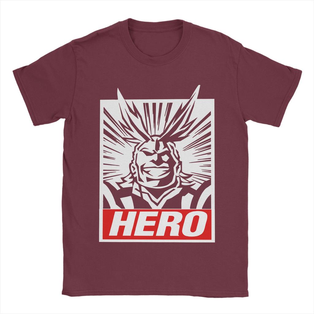 Vintage My Hero Academia Boku No Hero Academia All Might.png T-Shirt Men Round Neck Short Sleeve Clothes  Cotton Summer Tops