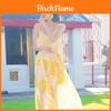 Beach Vacation Maxi Dress With Knit Fabric For Summer Travel And Slim Fit Comfort