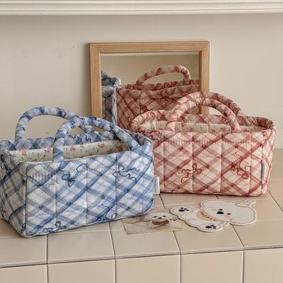 Cotton Boho Tote Organizer with Handles Collapsible Laundry Hamper Large Capacity Laundry Basket for Daily Travel Work