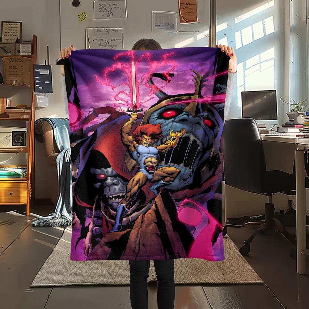 1Pc Alien Earth Print Flannel Blanket, High quality Comfortable for All Seasons, Home Decor, Warmth and Comfort, Perfect for Christmas Gifts