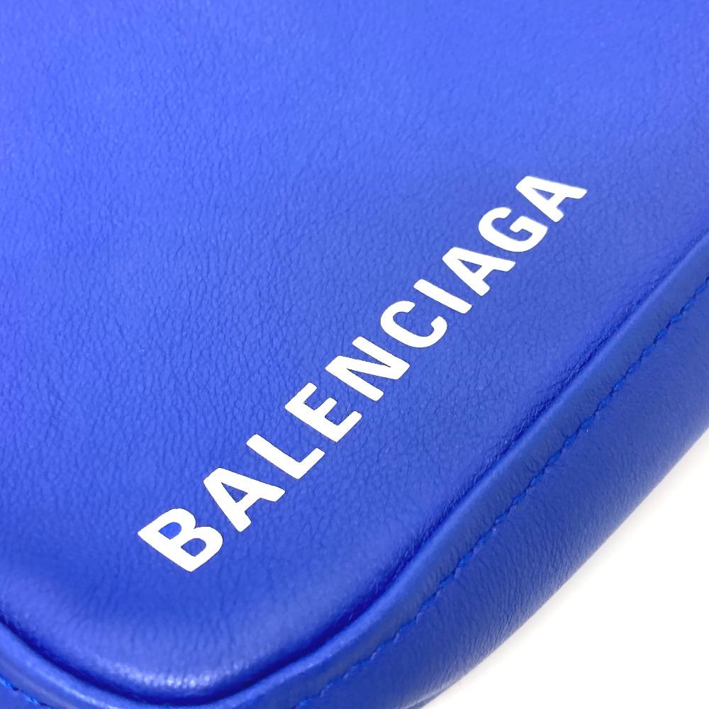 BALENCIAGA 476976 Triangle Clutch bag pouch accessory case blue/SilverHardware