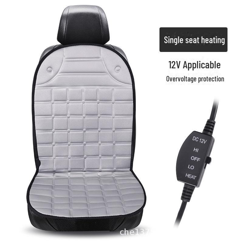 

Зимняя электрическая подушка для автомобильного сиденья с подогревом - плюшевая одно- или двухместная подушка для сиденья