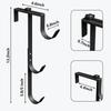 2 Pcs Adjustable Pool Pole Hanger with 6 Hooks Heavy Duty Fence Hook with Screws for Poles Swimming Pool Accessories Home Garden
