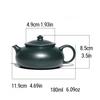Chinese teapot Yixing Zisha Clay Teapot 180ml Artisan-Crafted Green