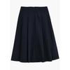 2025 Autumn/Winter Women's Wool Dark Blue A-Line Skirt: High-End, Slimming, Mid-Length