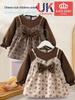 Baby Girl's Reversible Princess Coverall Dress Bib: Waterproof, Stain-Proof for Autumn/Winter