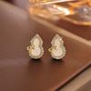 Elegant Chinese Gourd Zircon Earrings: Festive, Fashionable, and Versatile