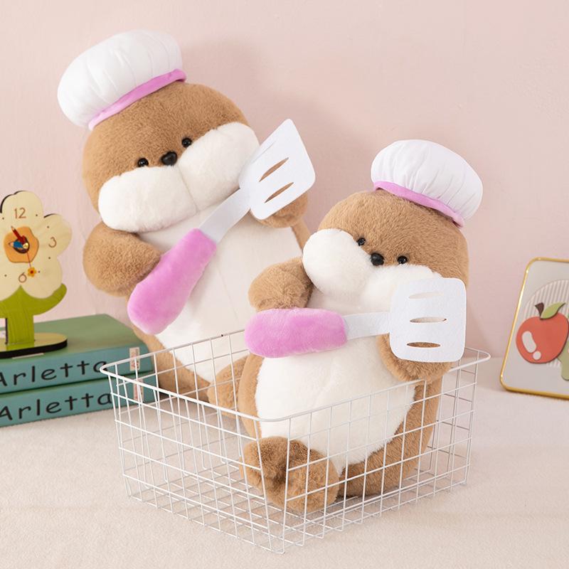 New Style Chef Seal Plush Toy Cute Seal Doll Doll Sleeping Pillow Sofa Ornaments for Girls Gifts
