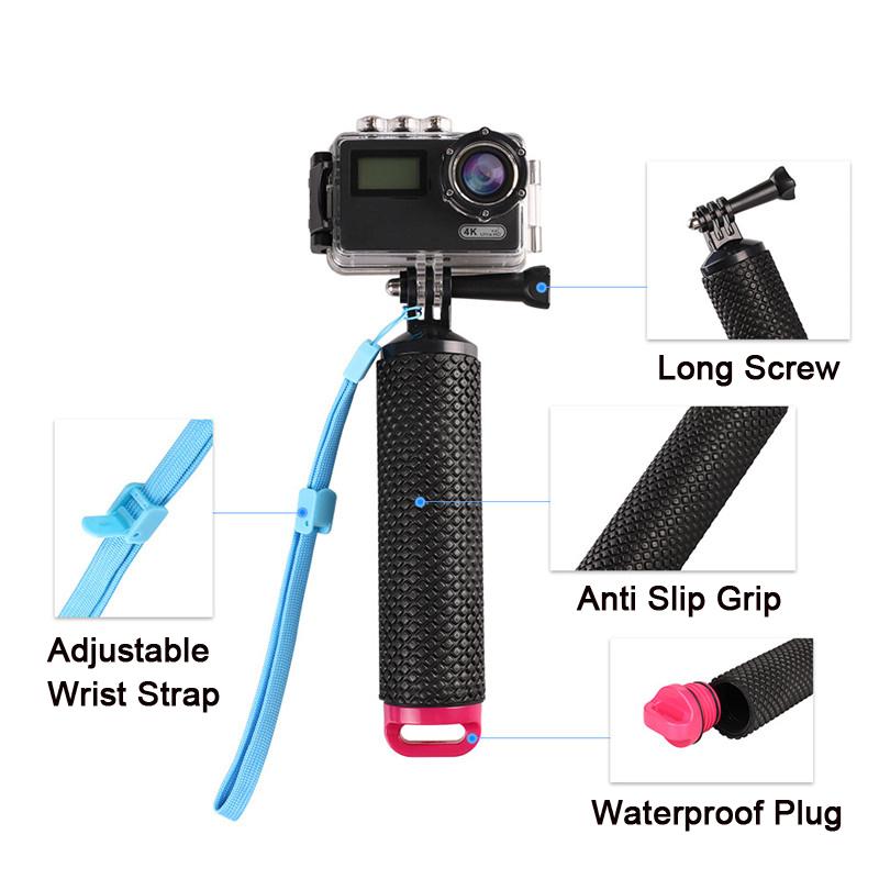 Floating Hand Grip Waterproof Monopod for GoPro Hero 13 12 11 10 9 8 Handler Handle Mount Accessories for Underwater Snorkeling