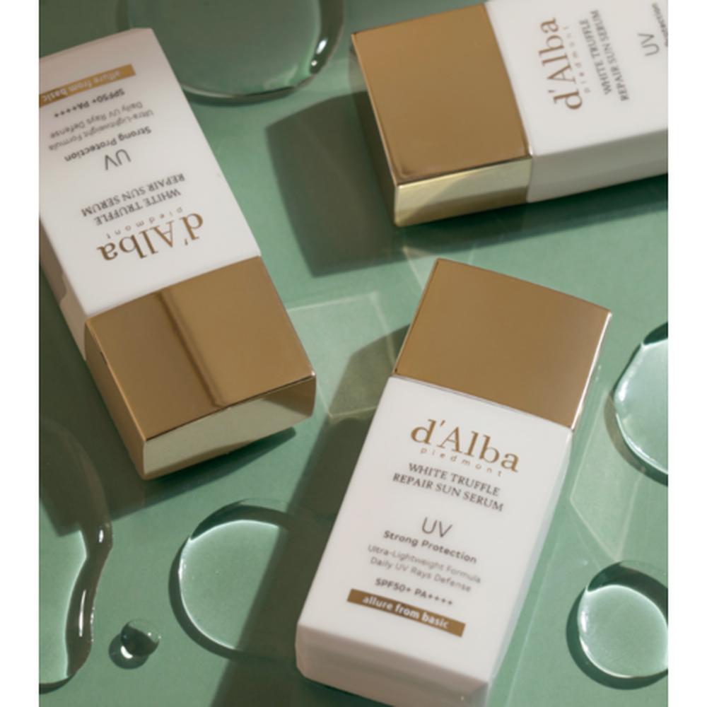 d'Alba White Truffle Repair Sun Serum SPF50+ PA++++ 35ml – Serum Texture UV Shield, Repair Support, Korean