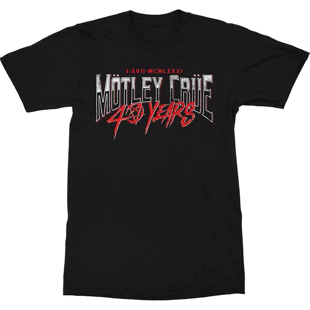 Motley Crue 40 Years Official Tee T-Shirt Mens Unisex L