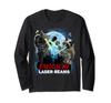 Giant Cat Battle Laser Beams Galaxy Long Sleeve Frickin' T-Shirt