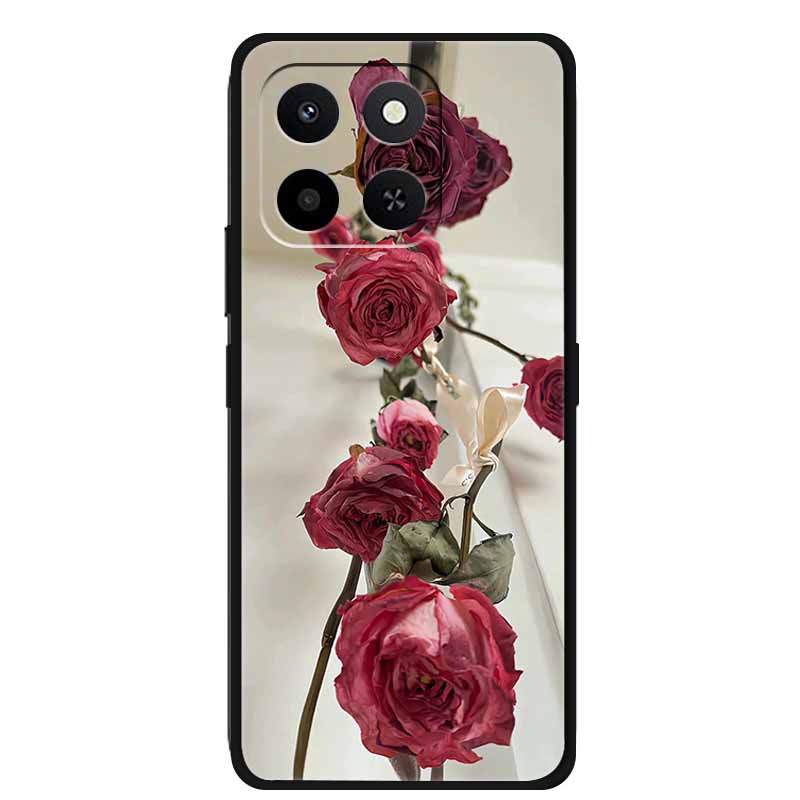 Phone Case For Honor X7D Honor 400 Smart Honor Play10T 5G Soft Silicone TPU Protector Shell Cartoon Gift Anime Funda Flower Capa