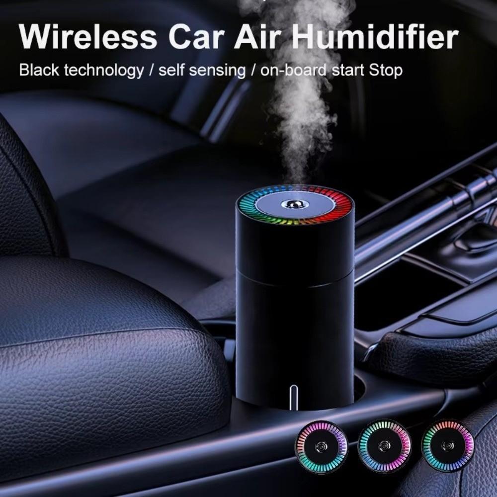 Wireless Charging Car Aromatherapy Humidifier RGB LED Lights Essential Oil Diffuser Car Interior