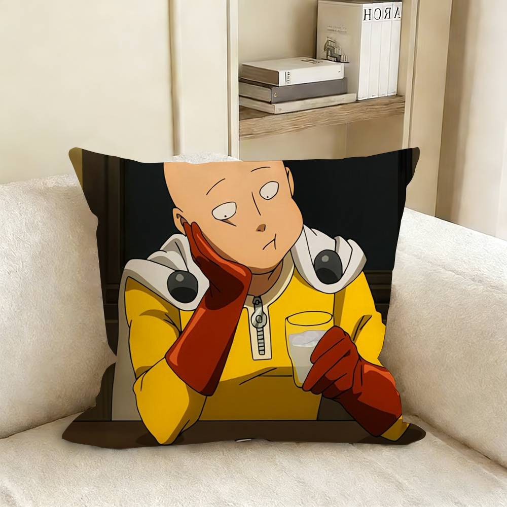 One PPunch SSaitama MMan Pillow Cover Sofa Cushion Cover Home Room Decoration Children Gift