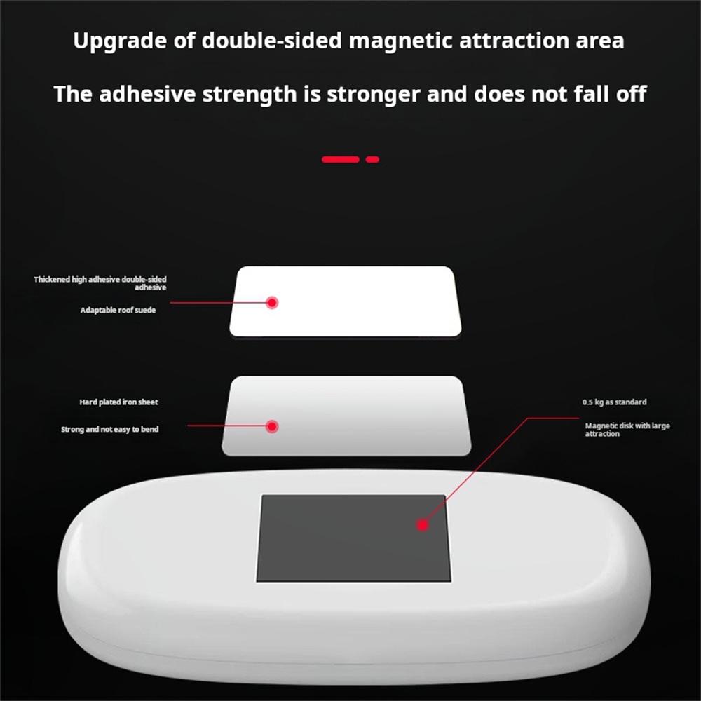 8LED Wireless Touch Light Car Interior USB Reading Light Rechargeable Magnetic Base Auto Roof Trunk Ceiling Lamp 5V