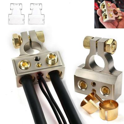 Battery Terminal Connector Positive and Negative Pole Heavy-duty Automobile 1 Pair 0/2/4/8/10 Battery Terminal Top Post
