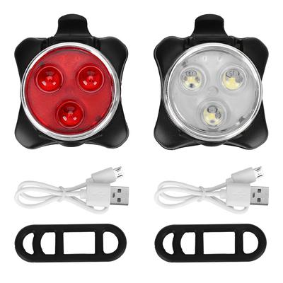 1 Paar USB Wiederaufladbares Fahrrad Rücklicht Wasserdichtes Hinteres LED Fahrradlicht Nachtfahrt Radfahren