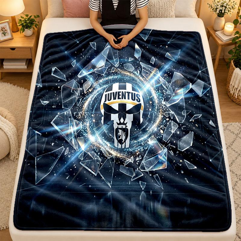Coperta di Flanella Juventus FC Calda Morbida Coperta Plaid per Uso Interno Divano Letto Soggiorno