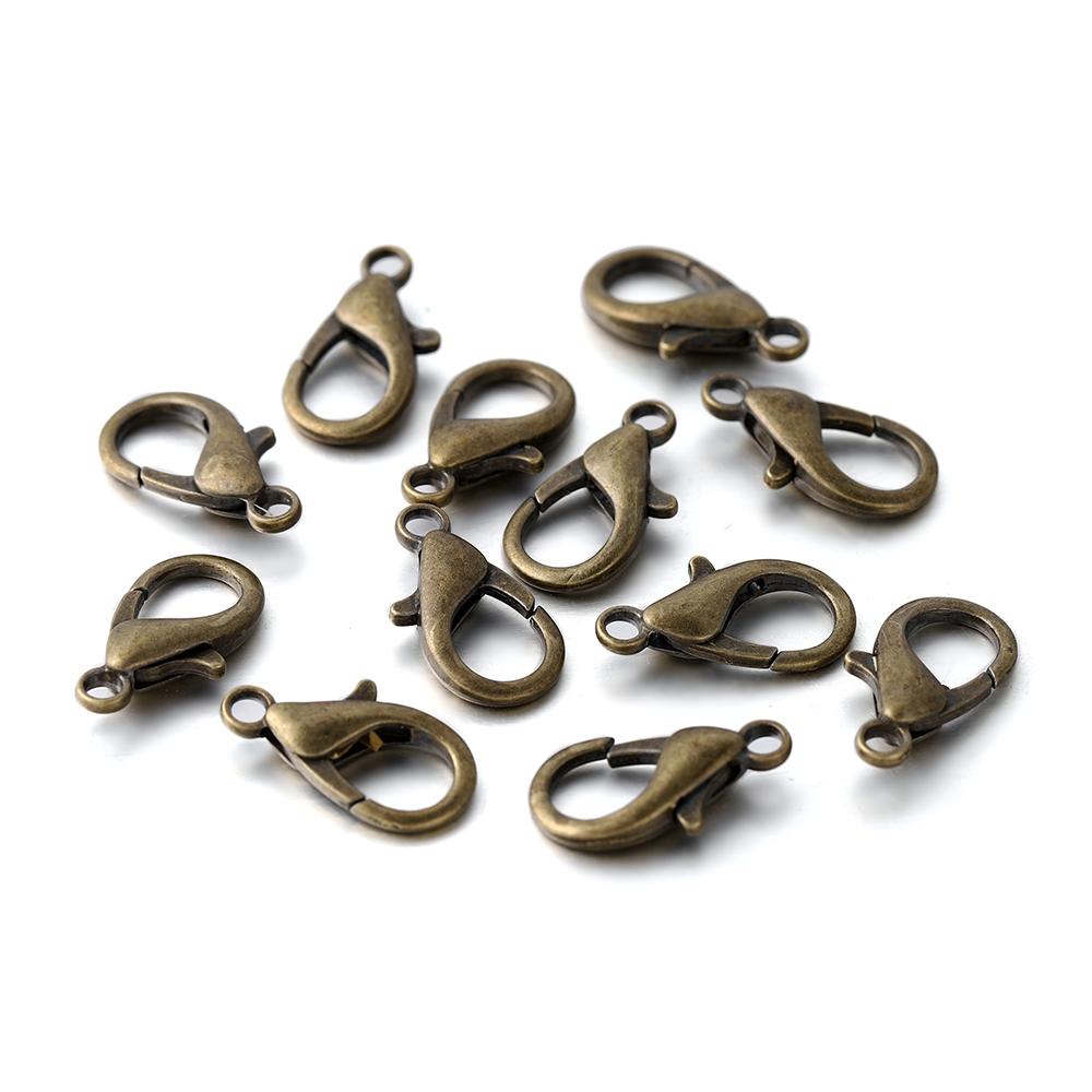 100pcs/lot Lobster Clasps For Bracelets Necklaces DIY Hooks Chain Closure Accessories For Jewelry Making Findings