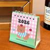 Coil Binding 2026 Desk Calendar Cartoon Schedule Planner Desktop Calendar  Office School Supplies