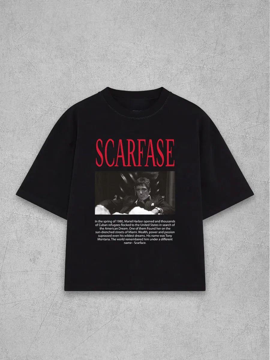 Y2K Scarface print T‑shirt L