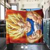 1PC Vegito  Print Flannel Blanket, High quality All Seasons, Home Decor, Warmth and Comfort, Perfect for Christmas Gifts