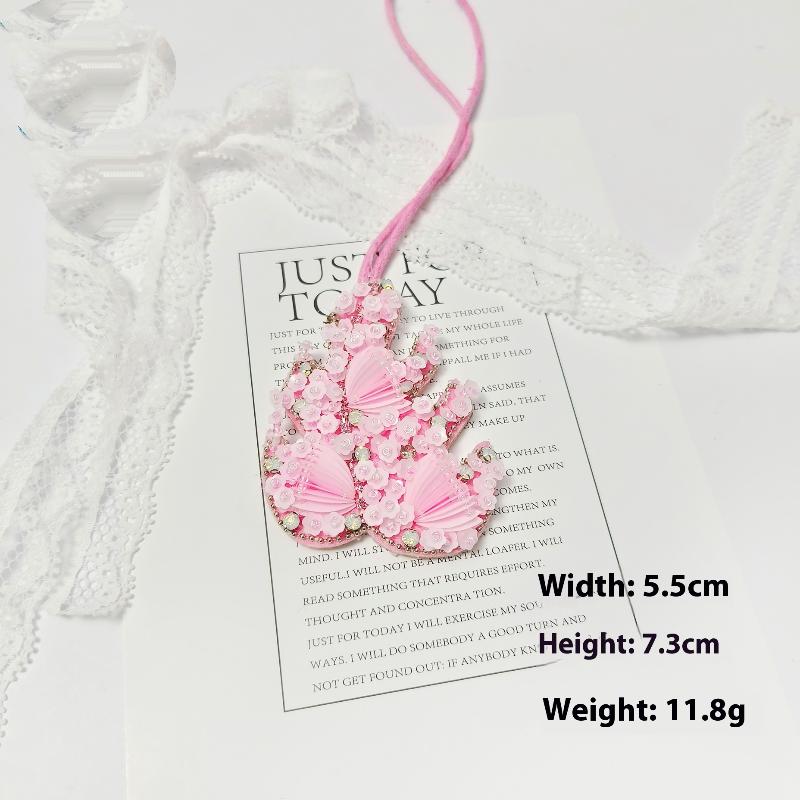 1 Piece Butterfly Applique Patch Hanging Rope Keyring  Starfish Sequin Handmade Beaded Clothing Sew On Patches Pendant