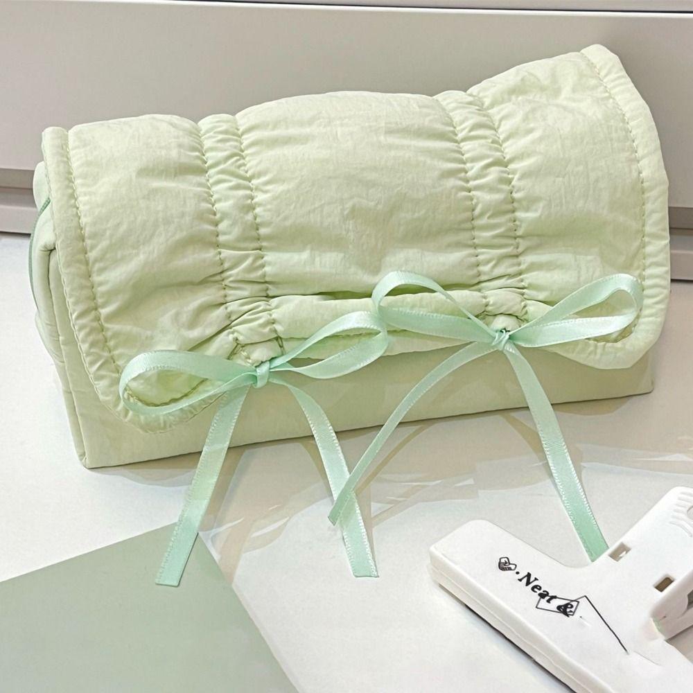 Large Capacity Pen Bag Bow Drawstring Stationery Storage Bag INS Pencil Case  Students