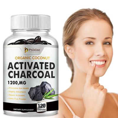 Aktivní uhlí 1200 mg - Vysoce absorbující Detoxikační očista, Zdraví trávení