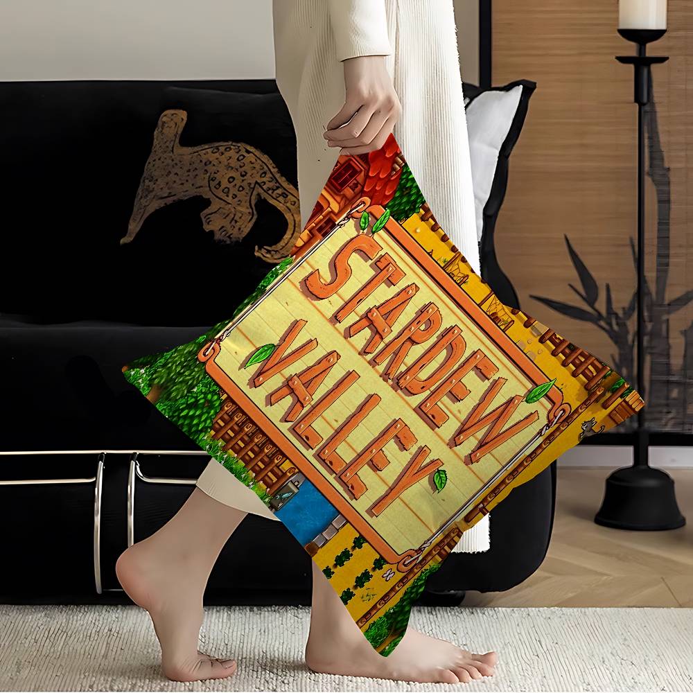 S-stardew Valley Cushion Cover Pillow Cover Decor Pillowcase Printed Cushion Case For Couch